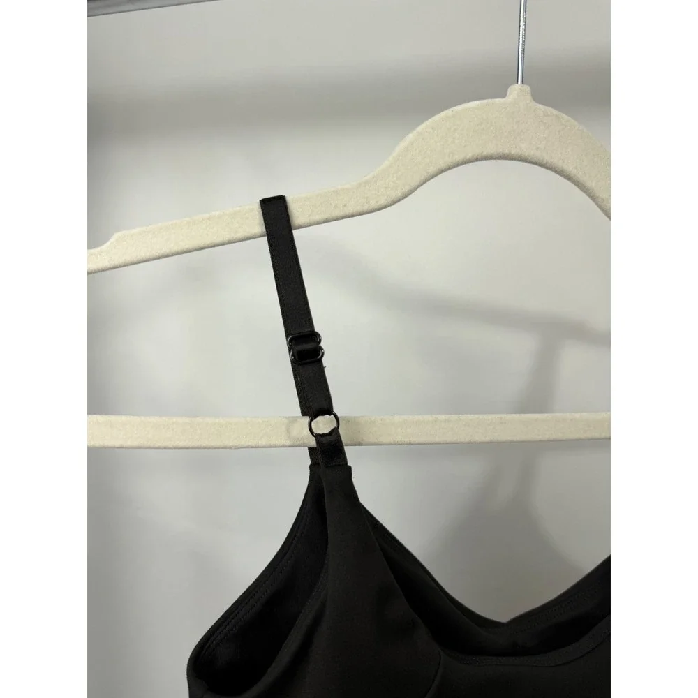 Sommer Ray Womens Black Adjustable Strap Crop Top Camisole with Shelf Bra S/P - Picture 3 of 9
